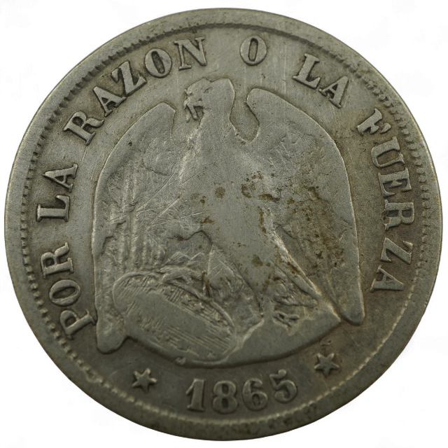 20 CENTAVOS 1865 PECHUGON XF