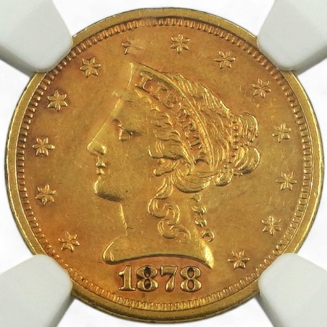 2.5 DOLARES 1878 ESTADOS UNIDOS - Imagen 3