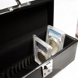ESTUCHE PARA GUARDAR Y TRANSPORTAR MONEDAS EN CAPSULAS CERTIFICADAS