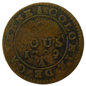 2 SUELDOS 1789 GUYANA FRANCESA