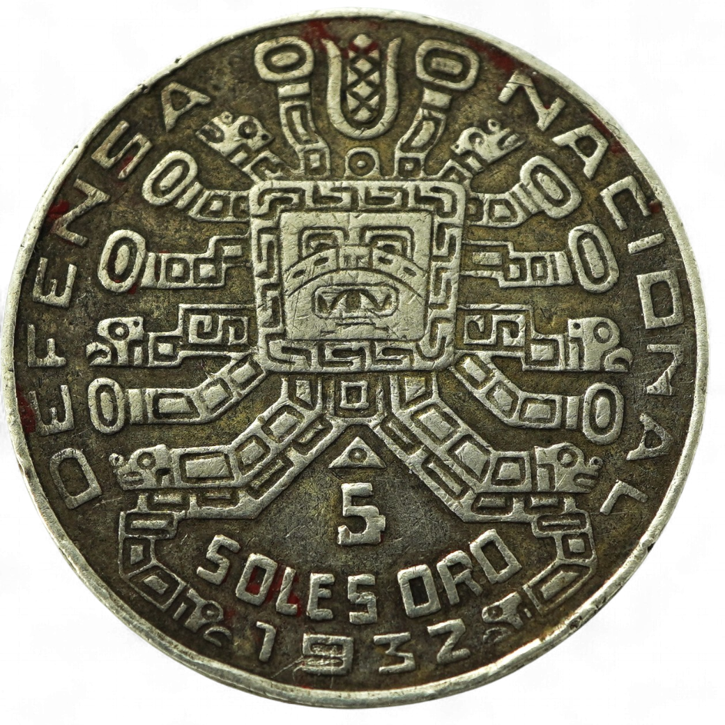 5 SOLES DE ORO 1932 PERÚ
